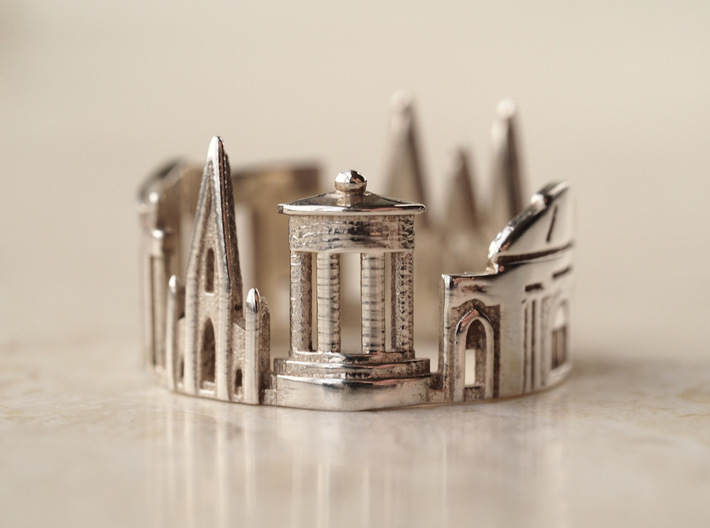 Edinburgh Ring - Gothic Ring 3d printed