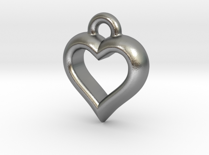 The Hearty Little Heart (precious metal pendant) 3d printed