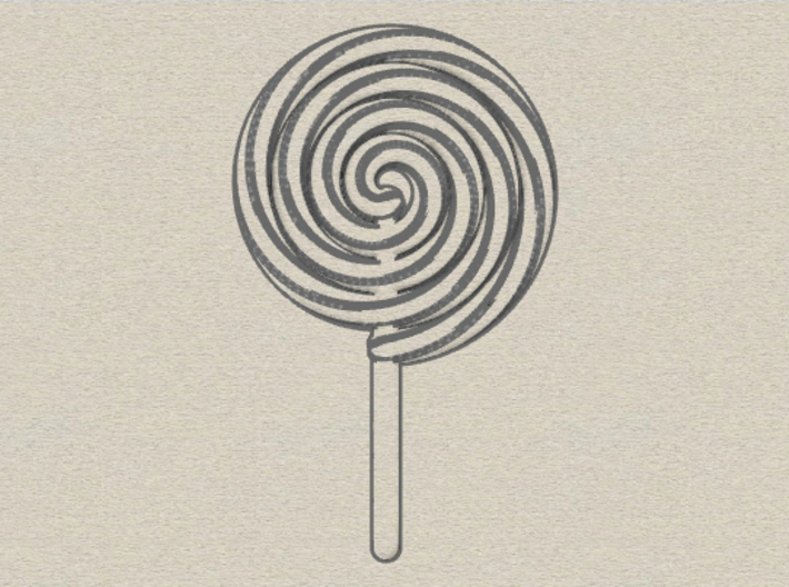 Colorful Swirl Lollipop pendant 3d printed 