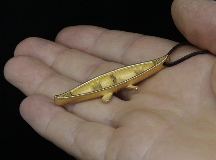 Canoe - Pendant - Paddles-Xing + Maple Leaf 3d printed 