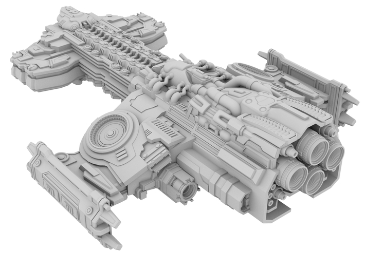 Starcraft 2 - Hyperion Battlecruiser [150mm] 3d printed 