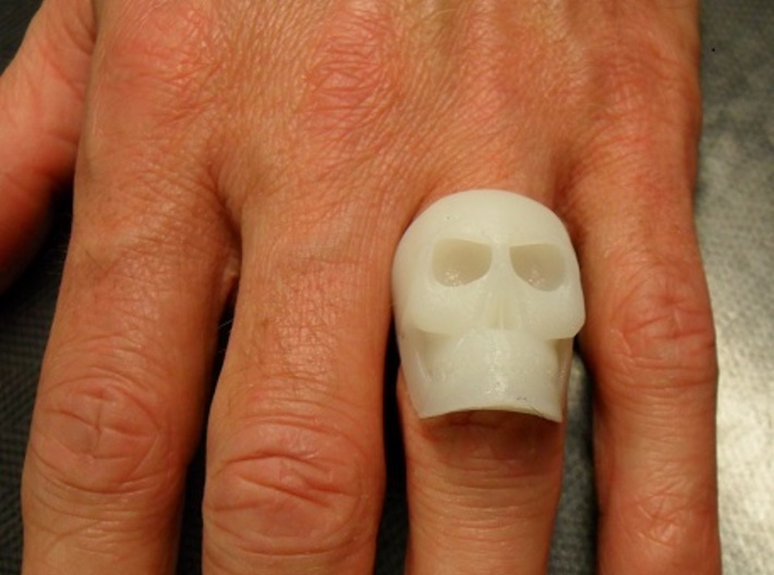High Detail Skull Ring with Attitude (Men's or Wom 3d printed Ring... with Attitude!