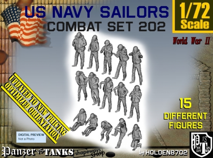 1/72 USN Combat set 202 3d printed
