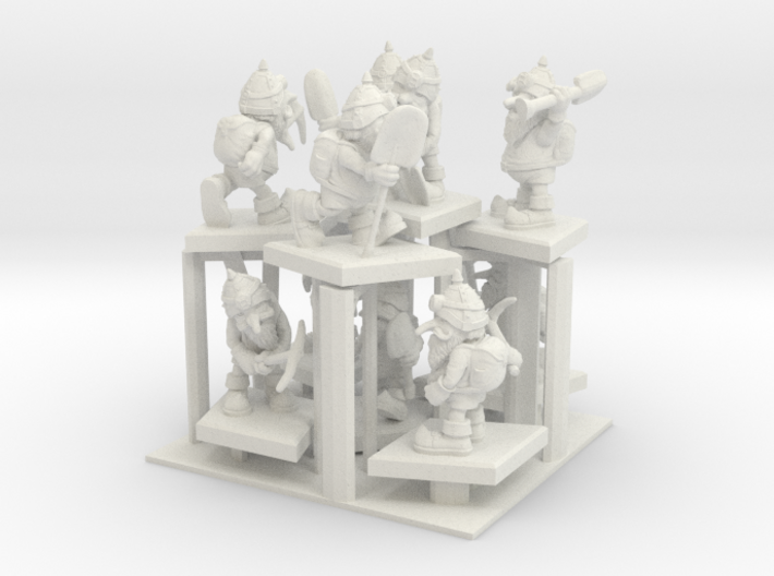 SHAFTED: Wealthy White Gnomes Plastic 3d printed