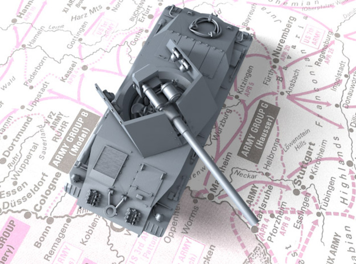 1/87 Rheinmetall-Borsig Waffenträger 15cm L/29.5 3d printed 3d render showing product detail