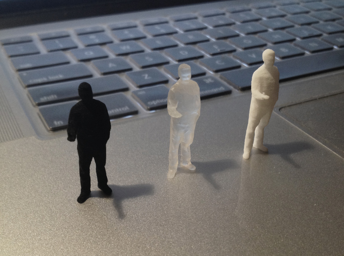 Architectural Man - 1:50 - Presenting  3d printed Black Strong & Flex, Frosted Ultra Detail, White Strong & Flex