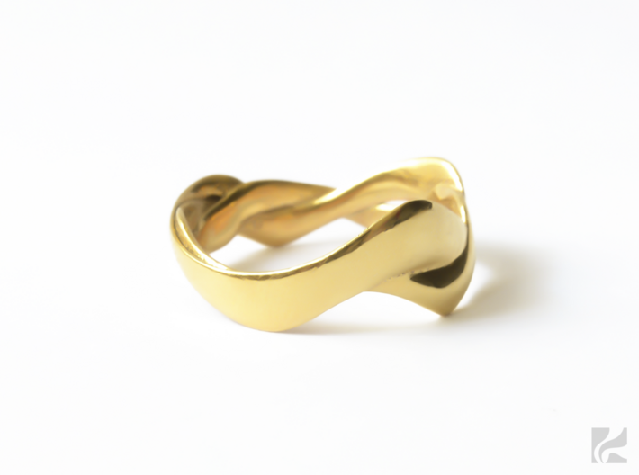 Smooth Weave Ring 3d printed 