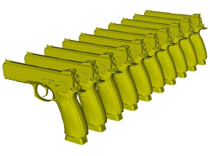 1/15 scale Ceska Zbrojovka CZ-75 pistols x 10 3d printed