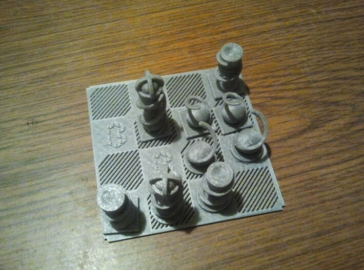 MiniChess board 4 x 4 3d printed MiniChess set