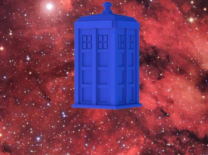 TARDIS (simple) 3d printed TARDIS in a starfield