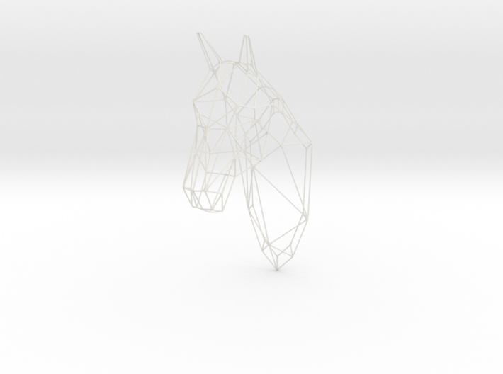 Horse Head Wireframe 25in 3d printed