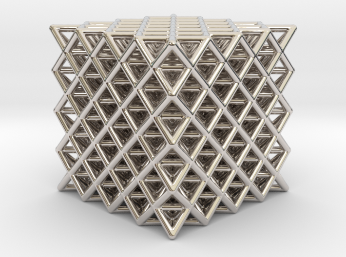 512 Tetrahedron Grid 2.3&quot; 3d printed