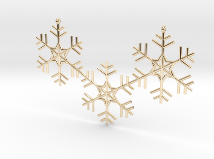 Snowflakes Necklace 3d printed