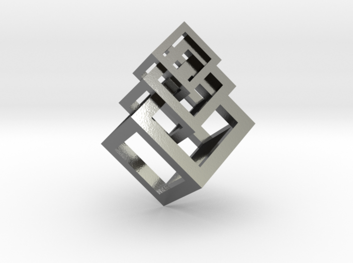 3 interlaced cubes necklace 3d printed