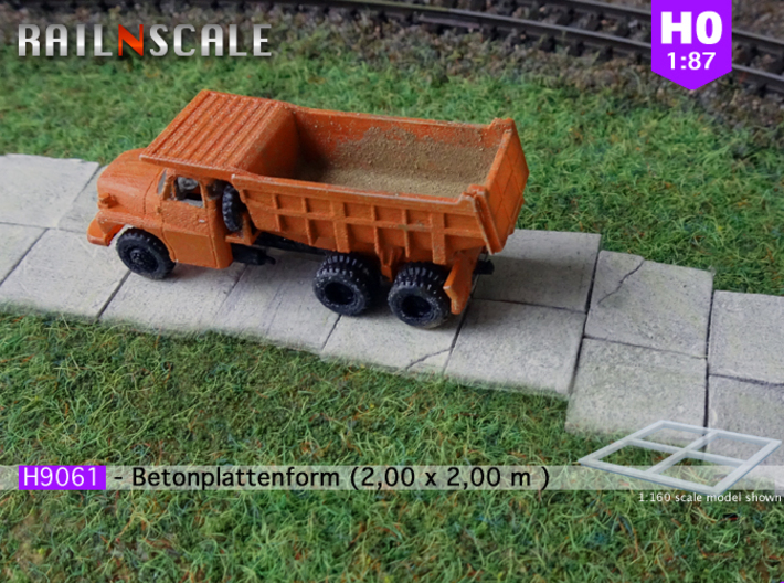 H9061 - Betonplattenform (H0 1:87) 3d printed 