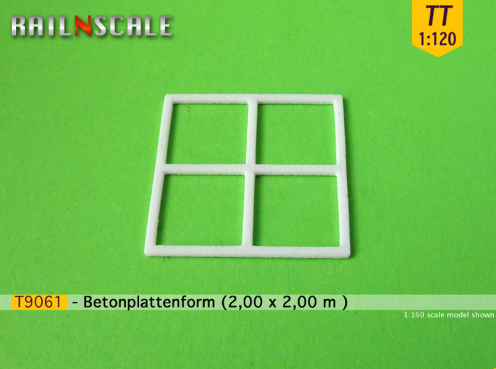 T9061 - Betonplattenform (TT 1:120) 3d printed 