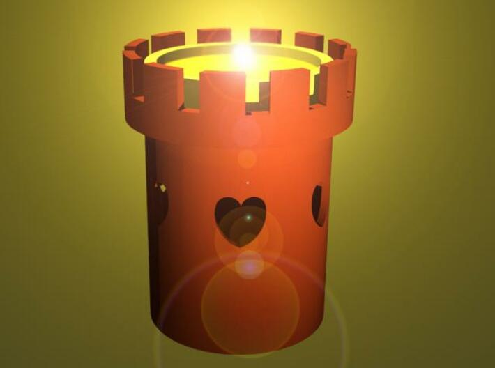 Tower of Love - Tealight Candle Holder 3d printed Rendered image.