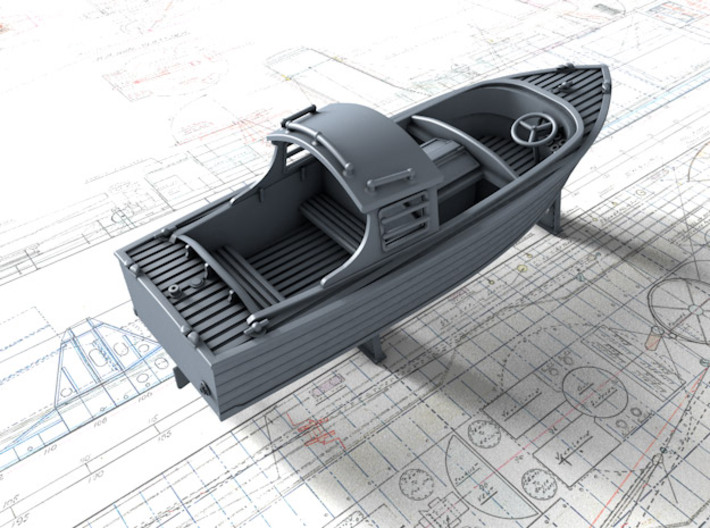 1/144 Royal Navy 16ft Fast Motor Boat 3d printed 1/144 Royal Navy 16ft Fast Motor Boat