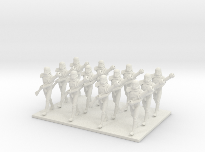 1/48 12 X Trooper Marching 3d printed