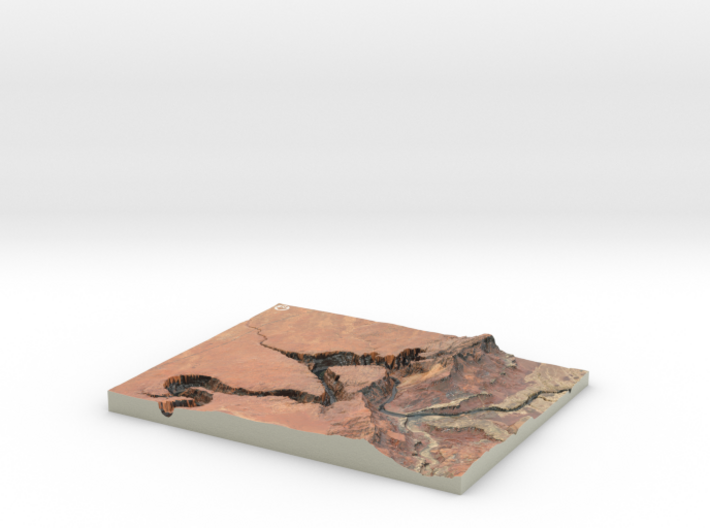Horseshoe Bend Map, Arizona 3d printed 