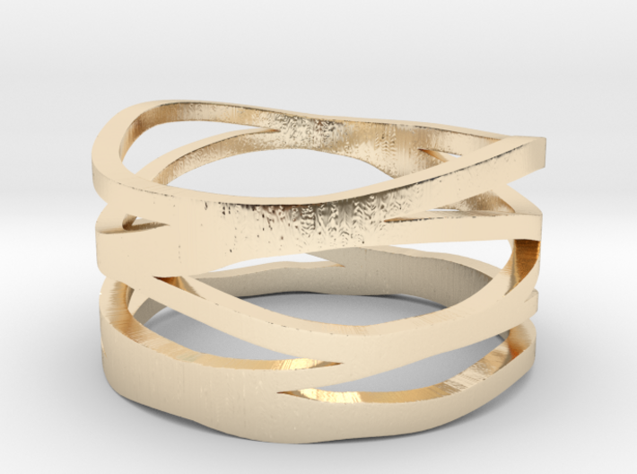 Strands Ring 3d printed