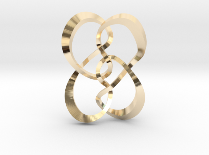 Symmetrical knot (Square) 3d printed 