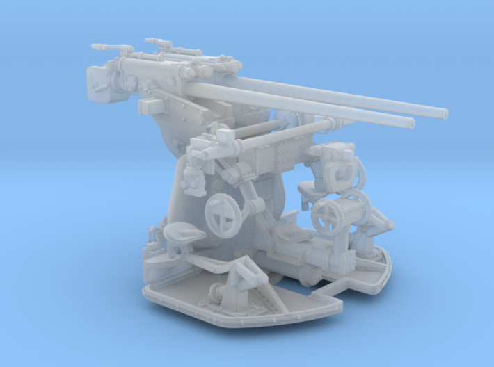 1/200 DKM 3.7cm SK C/30 Twin Gun Mounting Set 3d printed 