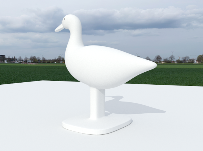 Duck Bird Stand 3d printed Back Side, Duck Model