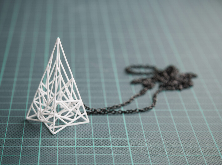 Triangulated Pyramid Pendant 3d printed Triangulated Pyramid Pendant 