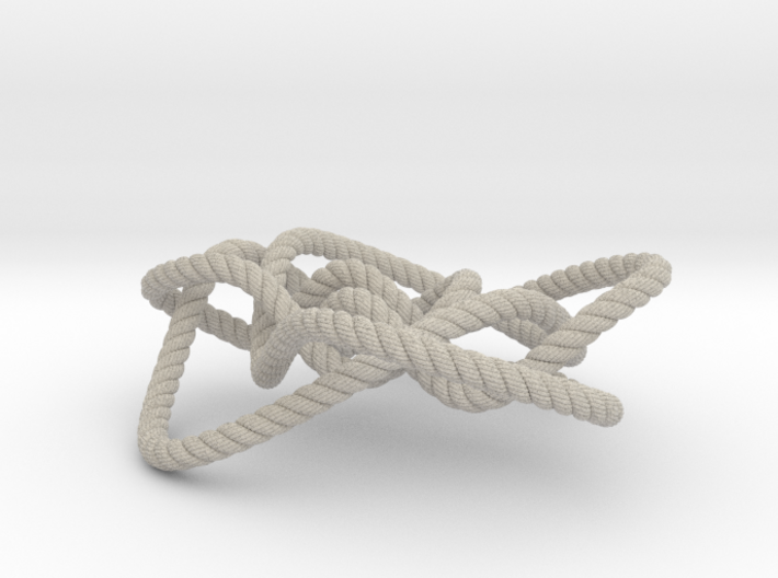 Ochiai unknot (Rope with detail) 3d printed