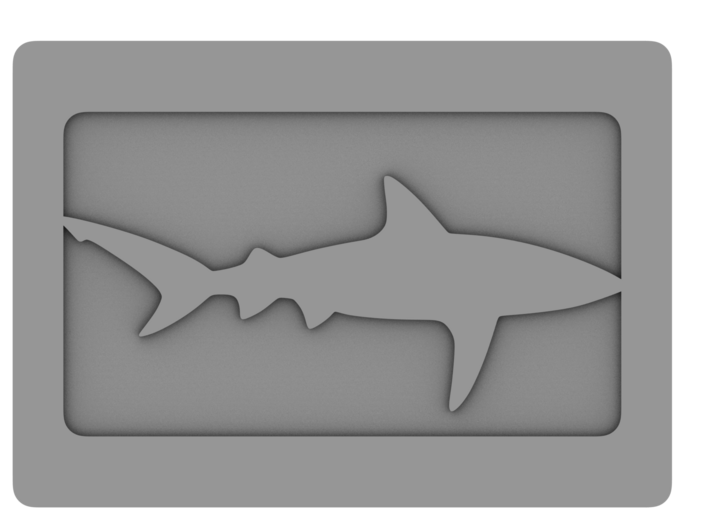 Belt Buckle - Shark - M1FF 3d printed 