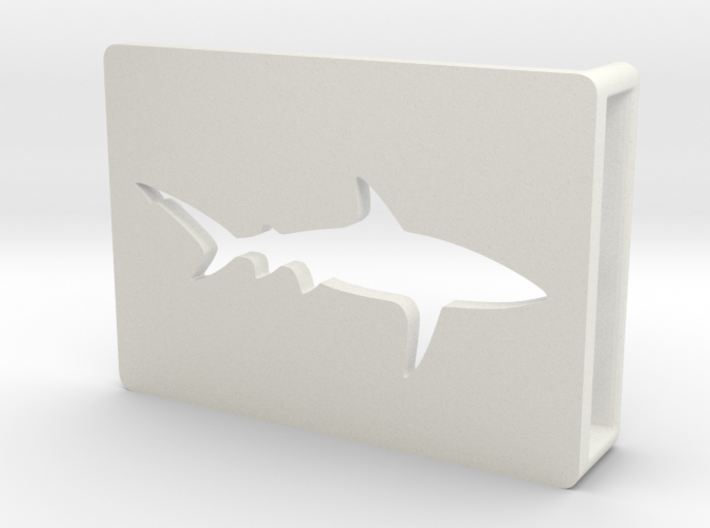 Belt Buckle - Shark - M1SE 3d printed