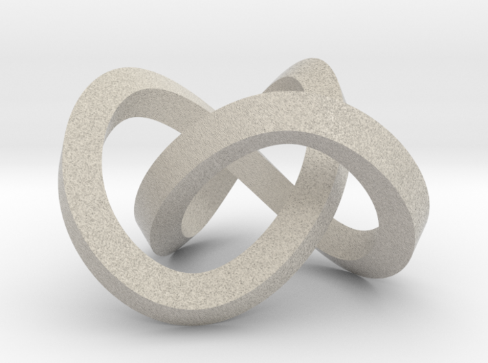 Trefoil knot (Square) 3d printed