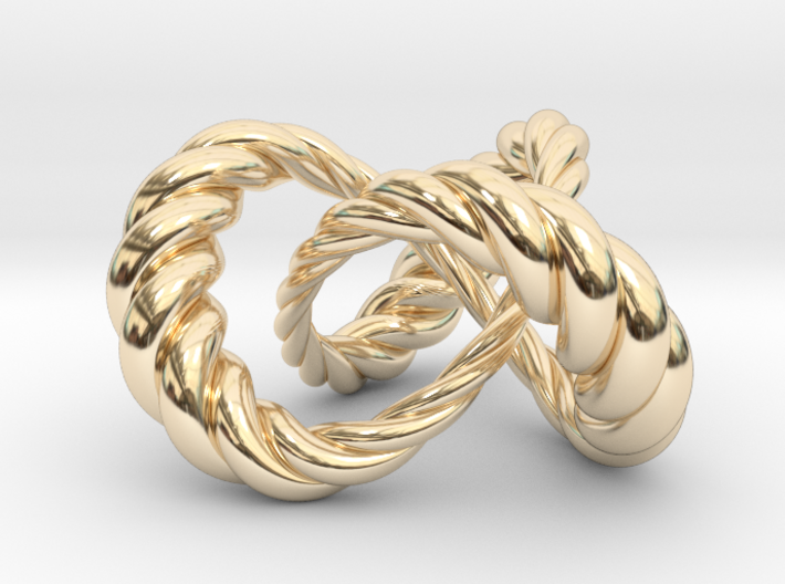 Varying thickness trefoil knot (Rope) 3d printed