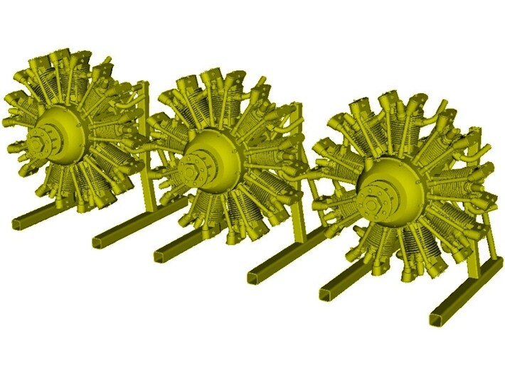 1/15 scale Wright J-5 Whirlwind R-790 engines x 3 3d printed