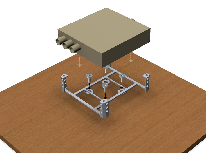 Blackmagic-Design Mini Converter Mounting Bracket 3d printed Mount to any solid surface.