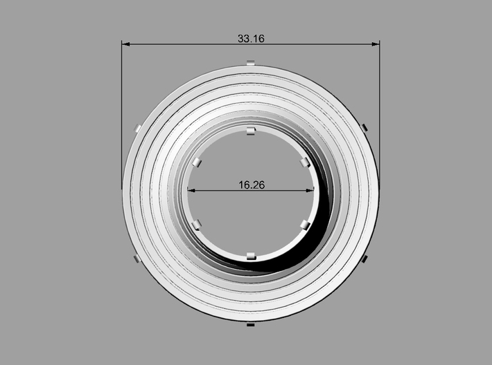 Bench type O (round) - H0 ( 1:87 scale ) 2 Pcs set 3d printed