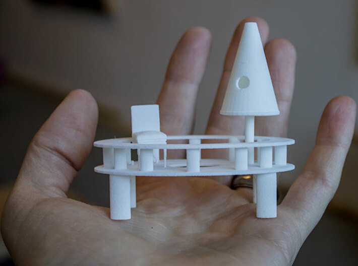Bird House and Chair 3d printed