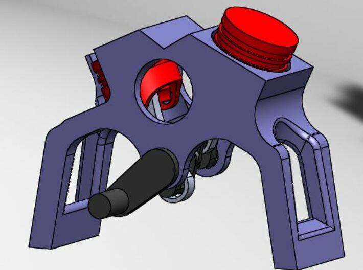 Engine. V-Twin with very visible moving parts 3d printed Shown with color to emphasize individual parts