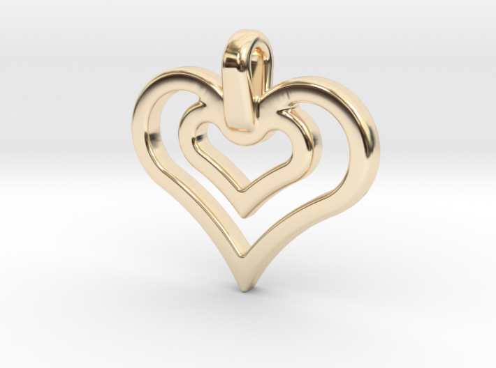 heart jewel 3d printed