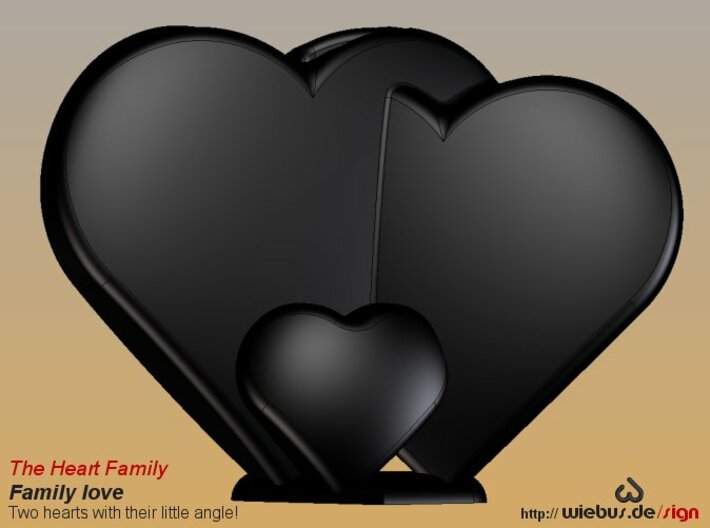 Heart Family - Family love! (small size) 3d printed 