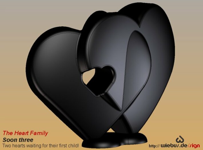 Heart Family - Soon three! (large size) 3d printed 