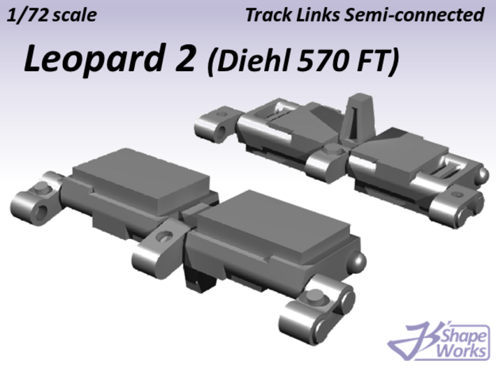 1/72 Leopard 2 Track Links semi connected 3d printed