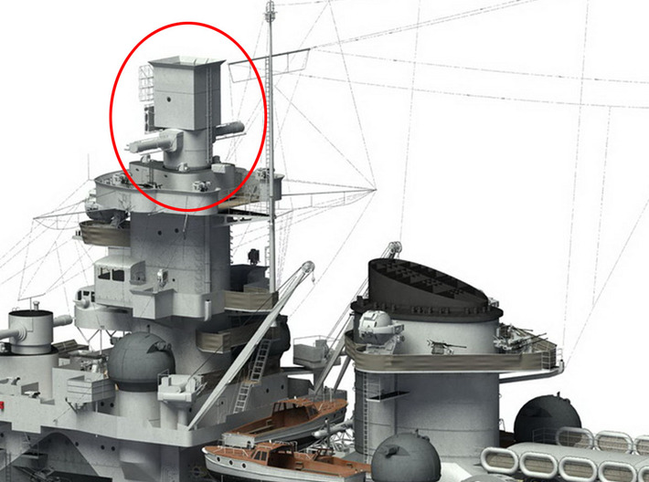 1/100 DKM Scharnhorst Main Rangefinder 3d printed 