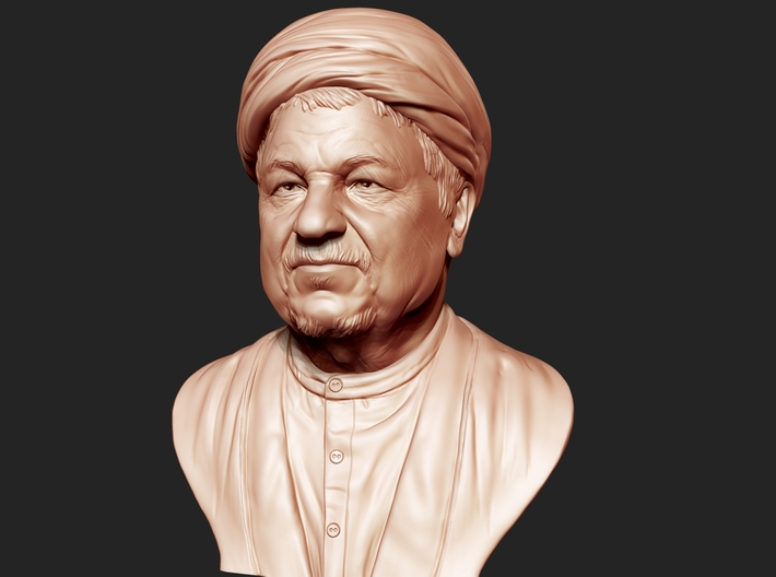 Hollow of Akbar Hashemi Rafsanjani 3d printed 