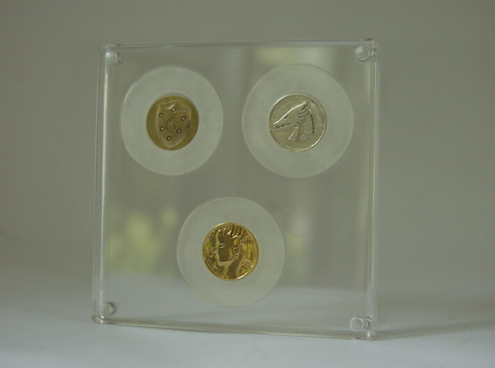 Coin Adapters 21mm to 39mm 3d printed Coin Adapters in the holder
