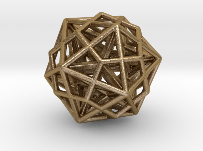 Icosa/Dodeca Combo w/nested Stellated Dodecahedron 3d printed