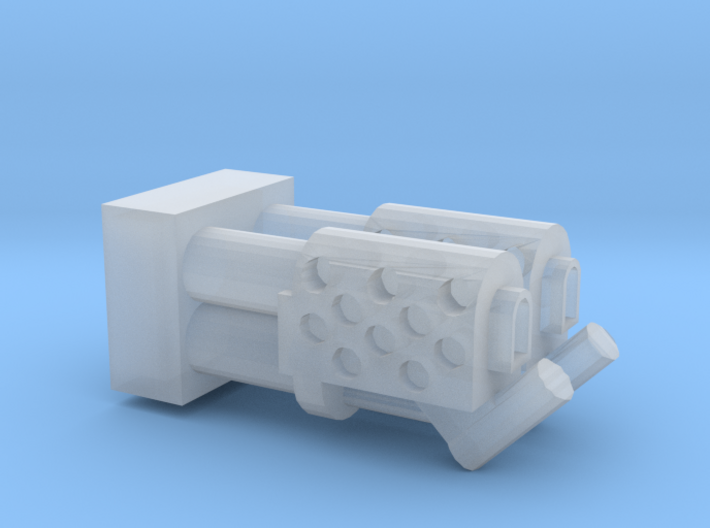 Dual Heavy Flamethrower turret nozzle 3d printed