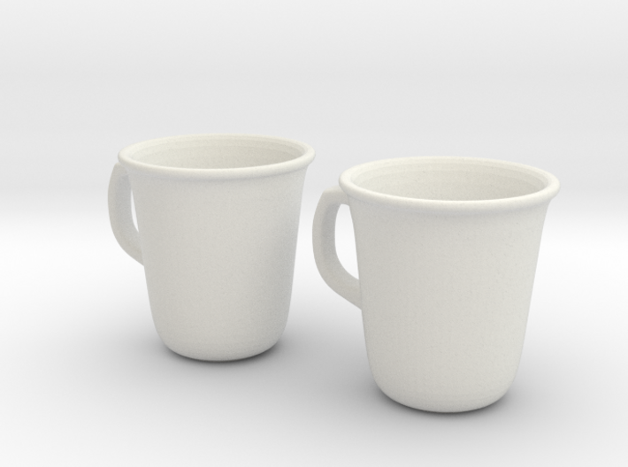 Coffee Tea cup mug set 1/6 miniature 3d printed