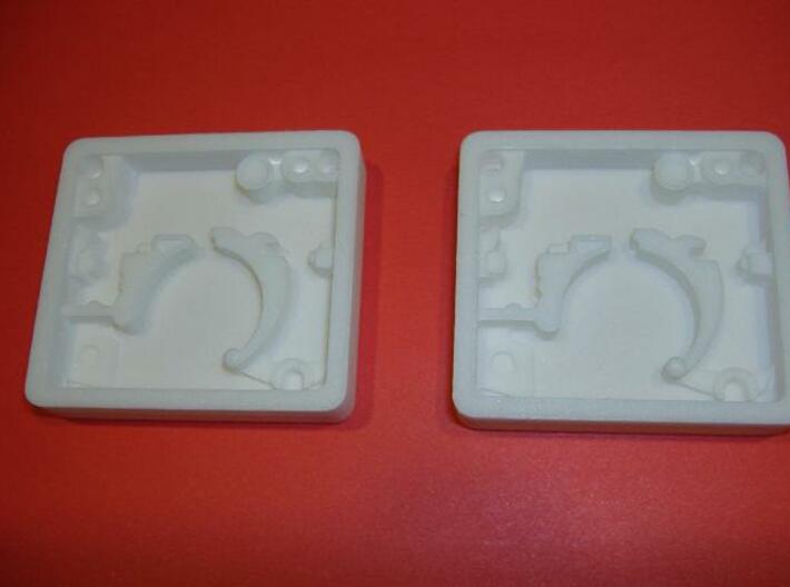 Pair of Blaster Stock Center Greeble 3d printed White strong & flexible polished